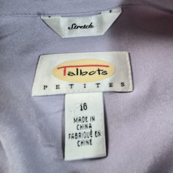 ​REPURPOSE PROJECT: Talbots Petite 96% Silk Stretch Blouse - 16P - Picture 3 of 10